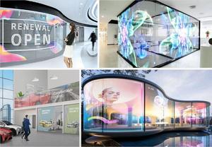 Anuncios de gama alta Película LED transparente autoadhesiva de alta calidad Pantallas publicitarias LED de gama alta para panel LED de ventana de vidrio de centro comercial - Product Image 4