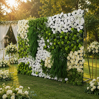 Mur de fleurs artificielles coloré enroulable pour fond de scène de centre commercial et décoration de mariage