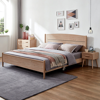 125503 Nordic 1.8m1.5m Meubles en bois, lit king size en bois de chêne