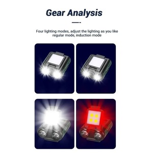 Linterna frontal LED COB con sensor, luz con clip para gorra, linterna frontal recargable por USB, linterna frontal con batería integrada, linterna frontal LED para pesca y camping - Product Image 4