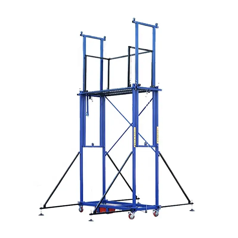 Electric Drive Mobile Scissor Lift Tables Adjustable Aluminium Steel Scaffolding Work Platforms for construction use