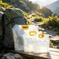 Sac d'eau pliable pour l'extérieur, pochette transparente avec bec verseur, sac d'emballage épais pour liquides et boissons de qualité alimentaire