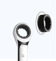Lot de 10 clés à douille doubles en acier au carbone CR-V finition miroir rouge de 8 à 19 mm pour l'entretien automobile