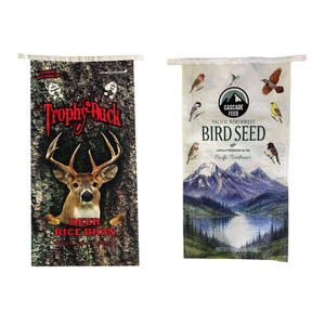 Saco de válvula tejido laminado con película BOPP multicolor OEM, fondo AD Star, 50 kg, con tratamiento UV, para alimento de ganado, caballos y ovejas - Product Image 1