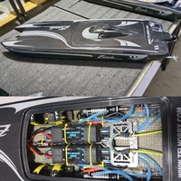 Catamarán Eléctrico de Fibra de Carbono TFL 1133 Zonda Cat, Barco de Carreras RC Profesional de Alta Velocidad, Motor Doble/ESC, 100 km/h