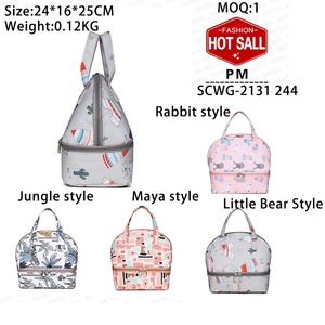 2023 nuevo patrón de impresión aislamiento multicolor de mano comida de moda conveniente bolsa de almuerzo de alta calidad - Product Image 2