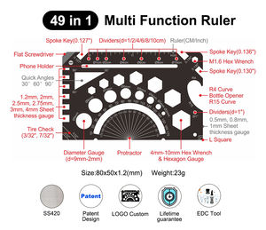 カスタマイズされたロゴ49インチステンレス鋼多機能ツールルーラーカードプロモーション & ビジネスギフト用 - Product Image 2