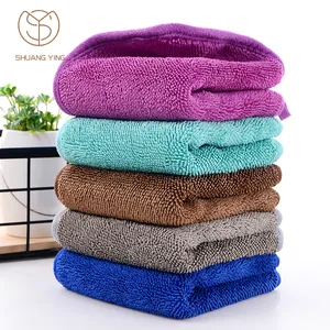 Wholesale Hot Sale Super Absorbent Terry Car Wash Cleaning Cloth Thick Multifunction Microfiber Twist Loop Drying Car Towel