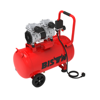 Compresor de Aire Eléctrico Portátil Bison de 220v, 2hp, 1.5kw, 2 Cilindros, 8 Bar, 50l, Silencioso y Sin Aceite, Venta al por Mayor
