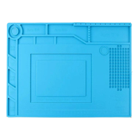 Tapis de réparation en silicone antiadhésif - Organisateur d'outils magnétique antistatique pour la maintenance des téléphones, des appareils photo et des circuits imprimés
