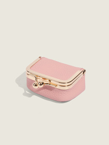 Estuche de Joyería Mini Impermeable y Elegante con Cierre de Botón - Bolsa de Almacenamiento de Cuero PU para Aretes, Anillos y Monedas, para Todas las Temporadas - Product Image 6