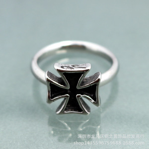 yunnique Fashion <b>Rings</b> <b>Cross</b> Shape 316 Stainless Steel Retro Design For Women Gift Jewelry - Product Image 4