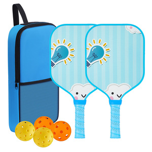 <b>Children's</b> Pickleball Set With Blue <b>Backpack</b> 2 Paddles 4 Balls Anti Slip Handle For Kids Outdoor Play - Product Image 2