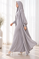 Ensemble de robe abaya musulmane de luxe EVE068 pour femmes, robe longue à manches longues, cardigan abaya ouvert, robe maxi intérieure, vêtements islamiques modestes