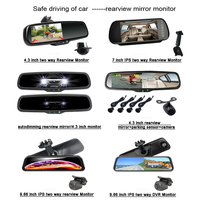 Rétroviseur de voiture universel 9-36V avec écran IPS 9,66 pouces Full HD 1080p, double objectif et streaming multimédia
