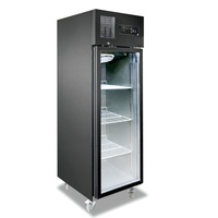 Vitrine Réfrigérée Commerciale à Température Unique avec Porte Vitrée, Étagères Réglables et Contrôle Numérique de la Température pour Boissons et Aliments