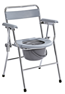 Phòng Ngủ Ghế Trọng Lượng Nhẹ Thiết Bị Y Tế Chất Lượng Cao <span class=keywords><strong>Commode</strong></span> Ghế Nhựa Tựa Lưng Và Tay Vịn Gấp Thép <span class=keywords><strong>Commode</strong></span> Ghế - Product Image 3