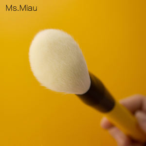 Ensemble de pinceaux de maquillage pour le visage de luxe, forme plate, <span class=keywords><strong>poils</strong></span> doux, manche en bois brillant, outil de beauté, pinceau pour le blush - Product Image 5