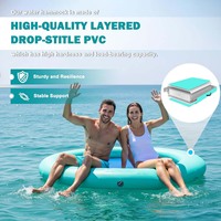 Matelas gonflable rond Sunchill HM Series de 8 à 10 pieds pour la baignade et le bronzage en mer