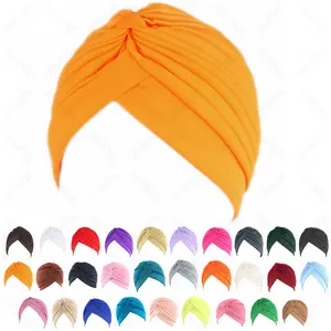 หมวกโพลีเอสเตอร์สำหรับผู้หญิง,หมวกแฟชั่นลายมะเร็งแบบสั่งทำหมวกคลุมศีรษะสีล้วนผ้าโพกหัวถักเปียยืดได้