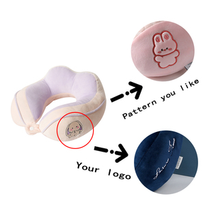 Cheap Spot Goods Custom Plush Fiber Fill <strong>Neck</strong> Travel <strong>Pillow</strong> With logo - Product Image 2