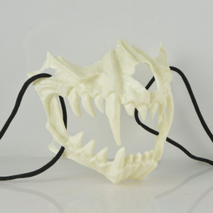 Maschera Bianca da Teschio per Halloween - Maschera Orribile da Teschio Animale per Cosplay di <span class=keywords><strong>Oni</strong></span>, Tengu, Drago e Tigre - Product Image 2