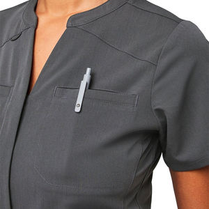 Uniforme Médico Yilong de una Pieza, Cuello en V, Pantalones Ajustados en <span class=keywords><strong>el</strong></span> Tobillo, Cintura Ajustable, Diseño con Múltiples Bolsillos, Uniforme para Enfermeras - Product Image 4