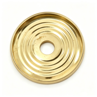 Anneau décoratif moderne en acier SPCC plaqué or pour couvercle de colonne, idéal pour colonnes de trophées de 1,75 pouce