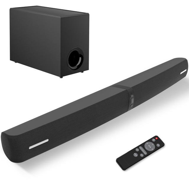 Sound bar with Subwoofers 110W Soundbars for Tv with ARC/OPT/AUX/BT Connections Home Theater Systems Wireless Speakers