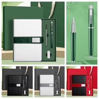 Juego de Regalo Promocional de Acero Inoxidable Personalizado, Cuaderno con Logotipo Grabado, Bolígrafo, Caja de Regalo al por Mayor, Regalos Empresariales