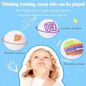 Juguete Sensorial 3D para Ejercicios de Concentración para Niños con Autismo, Juguetes Educativos de Silicona Colorida con Líneas, Tablero de Actividades para Bebés - Product Image 4