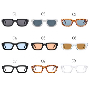 Nouvelles <span class=keywords><strong>lunettes</strong></span> <span class=keywords><strong>de</strong></span> soleil <span class=keywords><strong>pour</strong></span> femmes <span class=keywords><strong>de</strong></span> style rétro européen américain, simples, haut <span class=keywords><strong>de</strong></span> gamme, carrées, petites, en PC, colorées, protection UV400 - Product Image 3