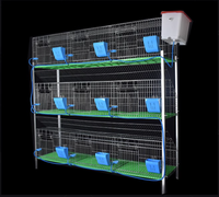 24 cellules Cage d'élevage de lapins au Kenya ferme Cage commerciale pour lapins en treillis métallique de type H à vendre