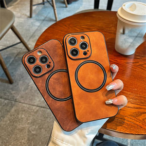 Custodia di lusso senza fili magnetica in <span class=keywords><strong>pelle</strong></span> corteccia opaca per <span class=keywords><strong>iPhone</strong></span> 17 16 15 14 Plus 13 11 <span class=keywords><strong>12</strong></span> Pro Max XS XR <span class=keywords><strong>Cover</strong></span> antiurto - Product Image 4