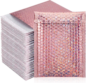 Bubble Poly Mailers 7x10" Rose Gold Self Sealing Shipping Envelopes Opaque Eco-Friendly Waterproof Durable Small Business - Product Image 1