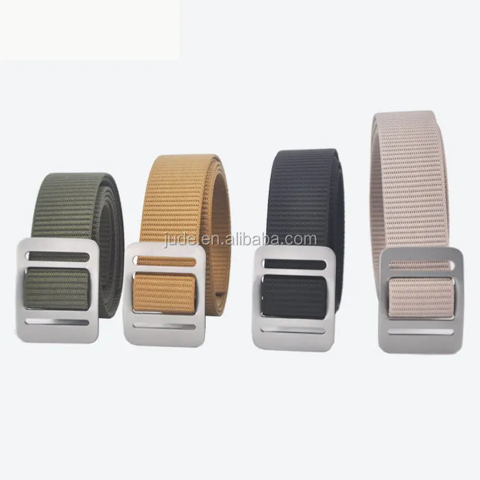 Customized Width Double Layers Adjustable Buckle Nylon Webbing Mil Spec Belt For Mens