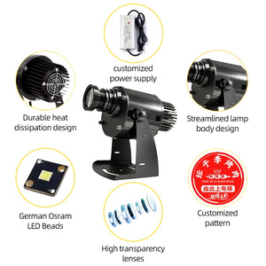 Projecteur de logo Gobo rotatif pour porte et <span class=keywords><strong>sol</strong></span>, lumière publicitaire <span class=keywords><strong>LED</strong></span> extérieure étanche IP67, laser personnalisé pour l'intérieur - Product Image 5