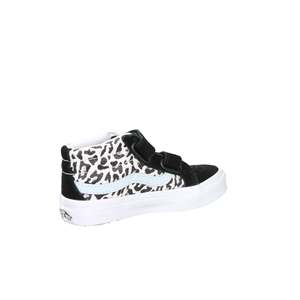 Zapatillas Vans para Niña, Negras con Estampado de Leopardo Blanco, Cierre de Velcro, Estilo Skate de Caña Alta - Product Image 4