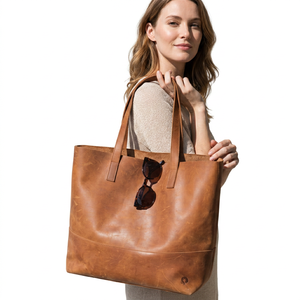 Sacs à main décontractés de luxe en cuir véritable pour femmes, à la mode, avec fermeture éclair, légers, grande capacité, imperméables et amovibles - Product Image 1