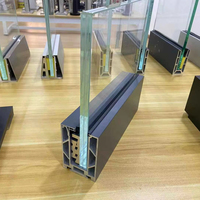 Sistem Rel LED Saluran U Aluminium yang Dapat Disesuaikan untuk Kaca Tanpa Bingkai 12mm