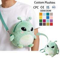 Sac bandoulière en peluche douce ITA personnalisé, motif robot extraterrestre de dessin animé, avec sangle réglable, cadeau mignon pour enfants (filles et garçons)