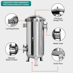 304 Stainless Steel Bag Filter Housing Industrial Water Pretreatment <b>Equipment</b> for Sediment Removal - Product Image 4