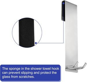 <span class=keywords><strong>Ganci</strong></span> per <span class=keywords><strong>Porta</strong></span> in Acciaio Inossidabile, Appendiabiti per <span class=keywords><strong>Porta</strong></span> del Bagno in Acciaio Inox - Product Image 4