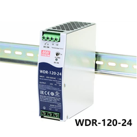 WDR-120-24 d'alimentation MeanWell 24V 5A Rail DIN 12V 24V 48V Transformateur de tension AC pour système de contrôle industriel