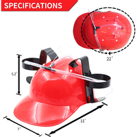 Sombrero de fiesta divertido para adultos, accesorio de pajita de plástico para beber con gorro de manos libres, soporte para latas de cerveza y refrescos, casco para beber de regalo