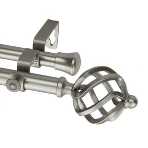 Support métallique fixe, accessoires de quincaillerie robustes et robustes, supports de <span class=keywords><strong>tringle</strong></span> à rideau réglables doubles - Product Image 6