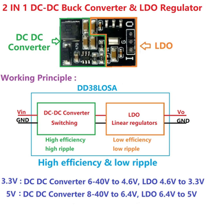 Régulateur LDO à haut rendement DC 6V <span class=keywords><strong>9V</strong></span> 12V 24V à 5V 3.3V convertisseur de DC-DC abaisseur abaisseur et régulateurs linéaires à faible décrochage - Product Image 4