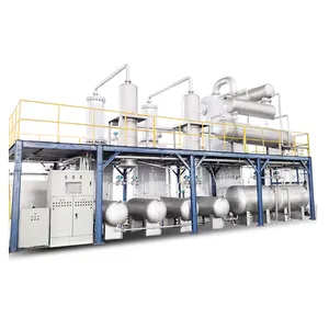 good quality black engine oil recycling machine to diesel oil refinery plant