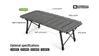 Table pliante légère en aluminium IGT, table portable d'extérieur pour le camping, le pique-nique, le barbecue, la pêche et les voyages en camping-car