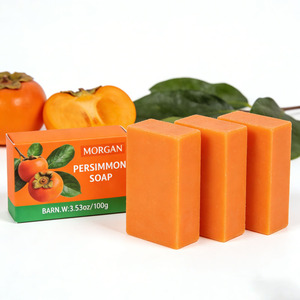 Persimmon Soap for Strong Body Odor Control Natural Deodorizing Bath Soap Japanese Persimmon Extract OEM Private Label - Product Image 1